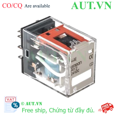 Ảnh của Rơ le trung gian Omron MY2 DC24 (S) 8 Chân Dẹt Chính Hãng