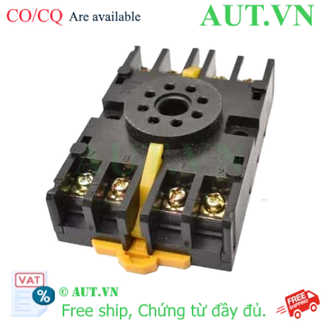 Ảnh của Đế Rơ Le Omron 8PFA – Chân Tròn 8 Pin, Lắp DIN Rail/Bắt Vít Chính Hãng