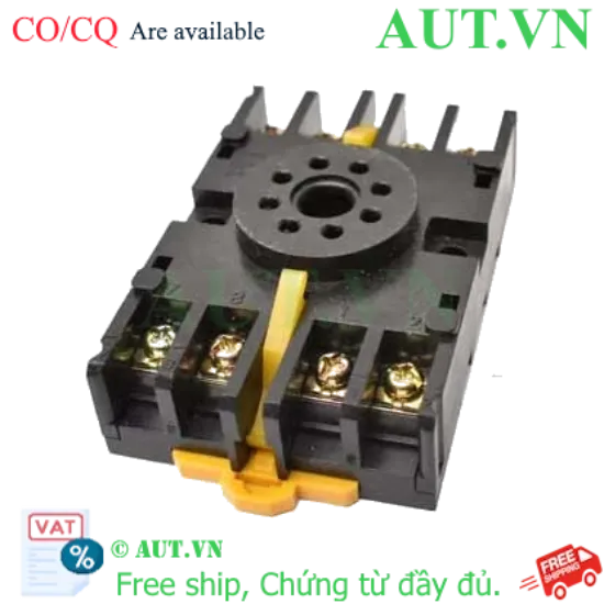 Ảnh của Đế Rơ Le Omron 8PFA – Chân Tròn 8 Pin, Lắp DIN Rail/Bắt Vít Chính Hãng