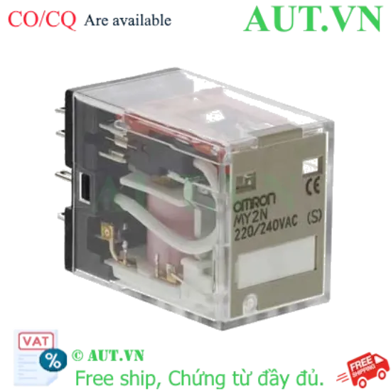 Ảnh của Rơ le trung gian Omron MY2N AC220/240 (S) - 8 Chân, 10A, Tích hợp LED & Nút Test
