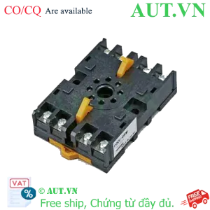 Ảnh của Đế Rơ Le Omron P2CF-08W Chính Hãng | 8 Chân Tròn, 5A, Lắp Thanh Ray DIN
