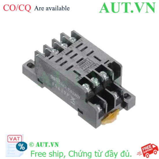 Ảnh của Đế Rơ Le Omron PTF11A Chính Hãng - 11 Chân, 10A, Gắn Ray DIN | AUT VN
