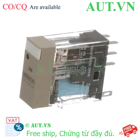 Ảnh của Rơ le trung gian Omron G2R-2-SND DC24V | 2 Cặp Tiếp Điểm, Tích Hợp LED & Diode Bảo Vệ PLC | AUT VN