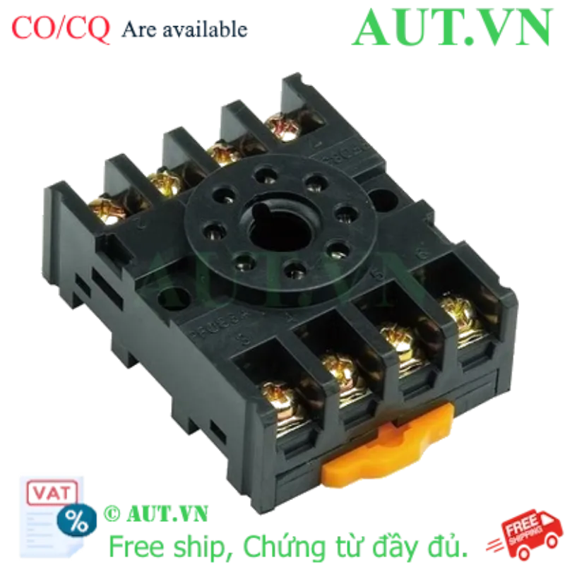 Ảnh của Đế Rơ Le Omron PF083A 8 Chân - Chịu Tải 5A, Lắp Ray DIN, Chính Hãng AUT VN