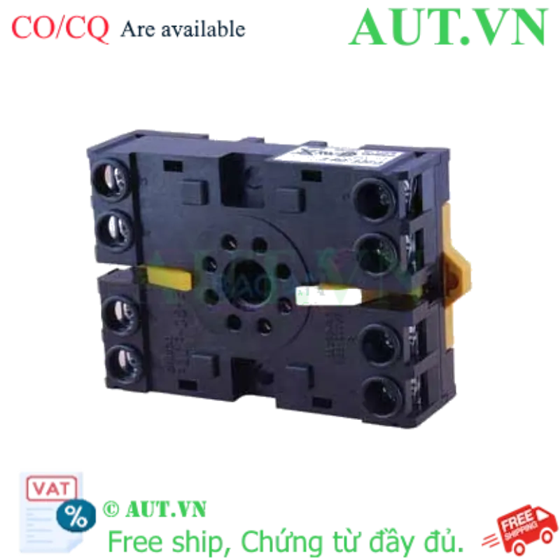 Ảnh của Đế Rơ Le Omron P2CF-08-E 8 Chân Tròn - 5A, Lắp Thanh Ray DIN, Chính Hãng AUT VN