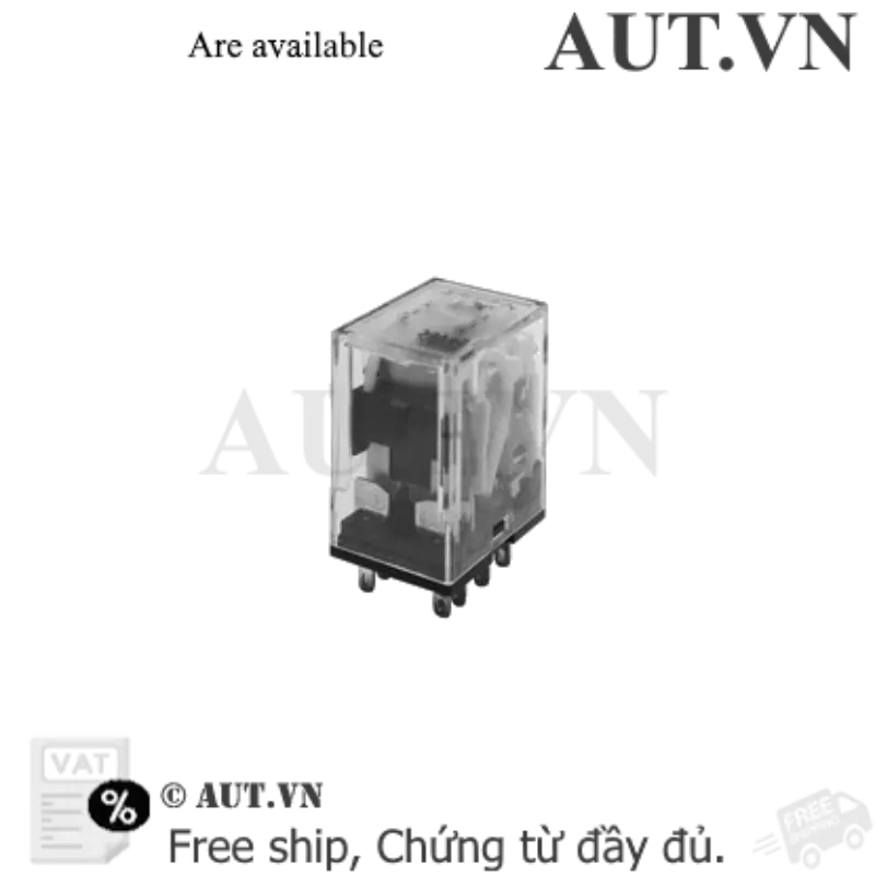 Ảnh của Rơ le trung gian Omron MY2N DC24 - 8 Chân, DPDT, Có Đèn LED (24VDC) - AUT VN