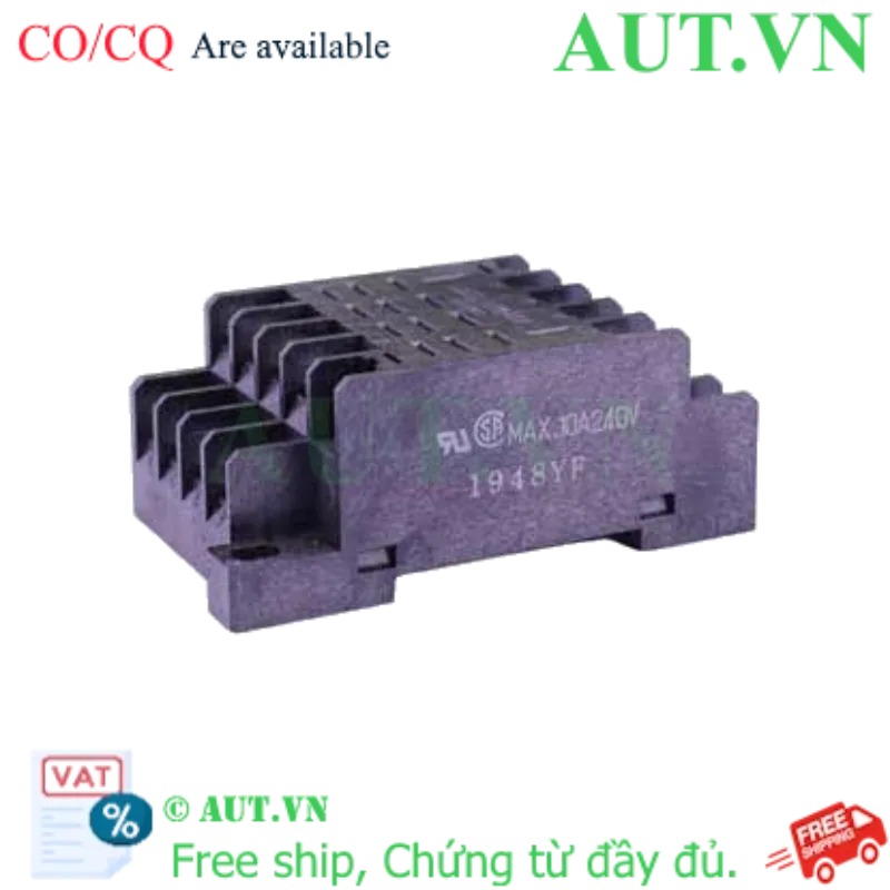 Ảnh của Đế Rơ Le Omron PTF14A - 14 Chân, 10A, Lắp Thanh Ray DIN Chính Hãng