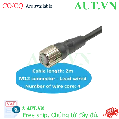 Ảnh của Cable cho cảm biến Omron XS2F-M12PVC4S2M