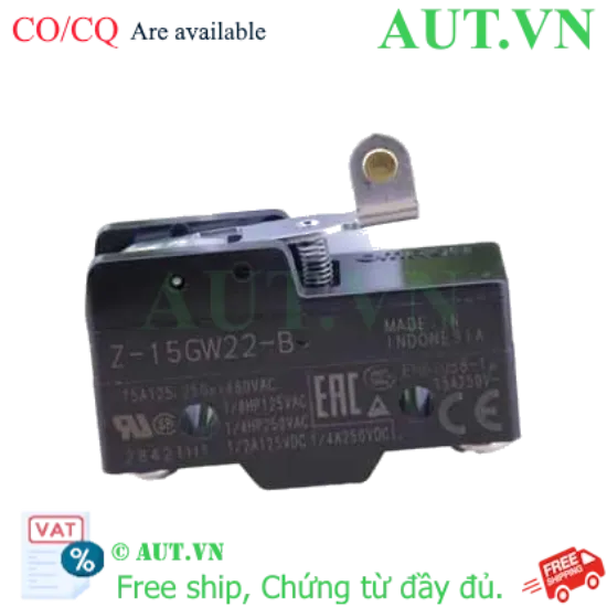 Ảnh của Công Tắc Hành Trình Omron Z-15GW22-B | Cần Gạt Bánh Xe, 15A SPDT, Độ Bền Công Nghiệp Cao - AUT VN