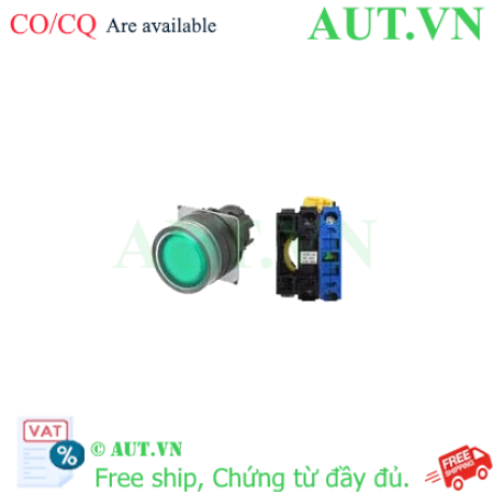 Ảnh của Nút Nhấn Có Đèn Omron A22NL-BGM-TGA-G100-GE - Xanh Lá, 1NO, 200-240VAC
