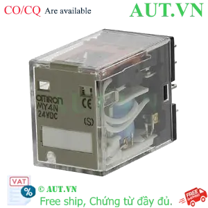 Ảnh của Rơ le trung gian Omron MY4N DC24 (S) 4PDT, 14 Chân, Tích hợp LED