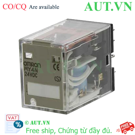 Ảnh của Rơ le trung gian Omron MY4N DC24 (S) 4PDT 5A: 14 Chân, Có Đèn LED, Độ Bền Cao - AUT VN