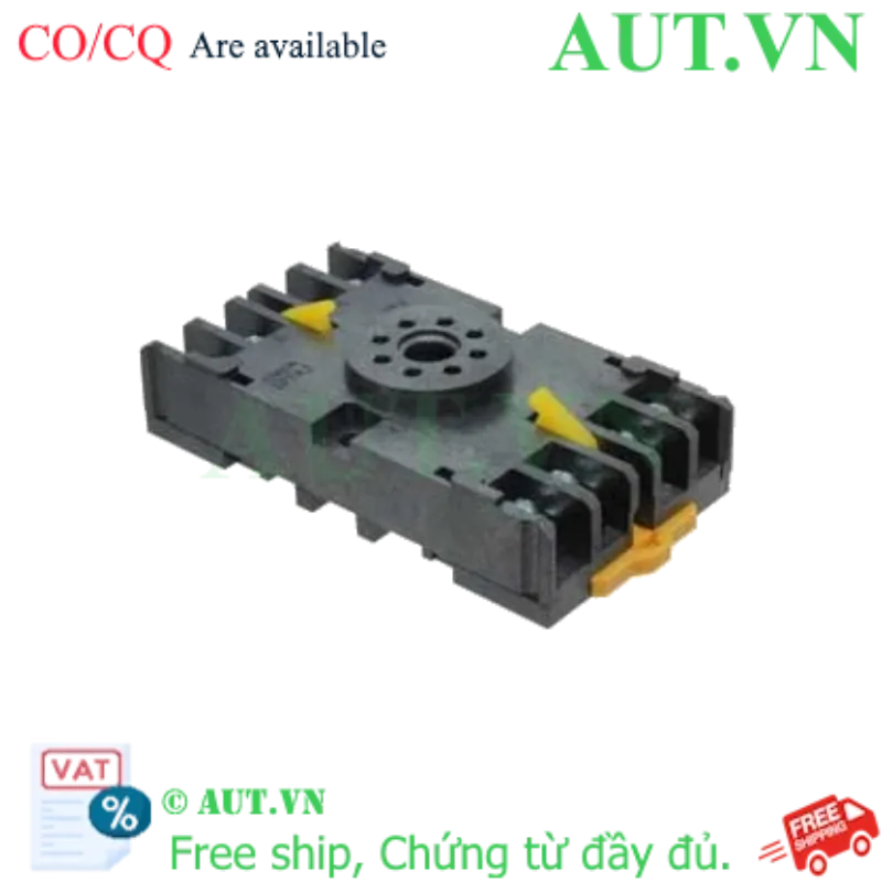 Ảnh của Đế Rơ Le Omron 8PFA1 Chính Hãng | 8 Chân Tròn, Lắp Thanh Ray DIN, 5A