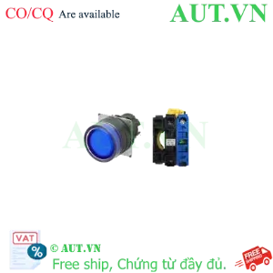 Ảnh của Nút Nhấn Có Đèn Omron A22NL-BGM-TAA-G100-AE | 1NO, LED Xanh Dương, IP66