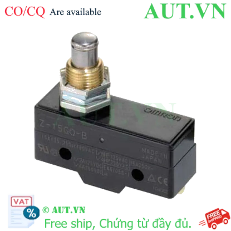 Ảnh của Công tắc hành trình Omron Z-15GQ-B | Pin Plunger, 15A SPDT, Siêu Bền - AUT VN
