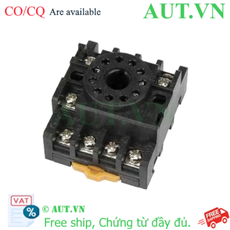 Ảnh của Đế Rơ Le Omron PF113A 11 Chân Tròn - Lắp Ray DIN, Chống Cháy, Chính Hãng AUT VN