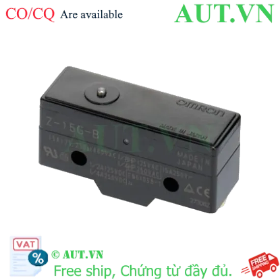 Ảnh của Công tắc hành trình Omron Z-15G-B | Pin Plunger, SPDT, 15A - Chính hãng AUT VN