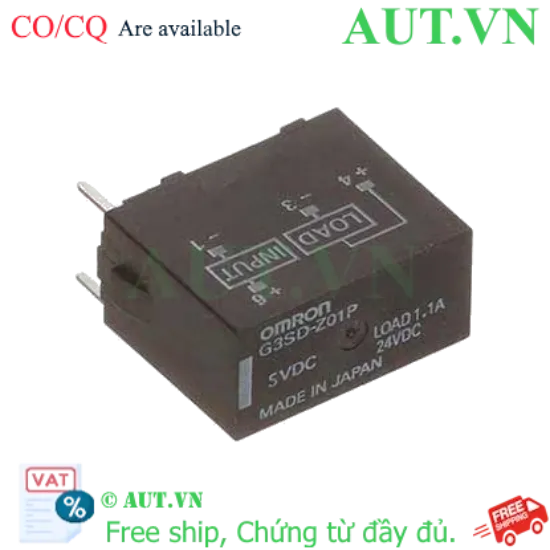 Ảnh của Relay Bán Dẫn Omron G3SD-Z01P DC5: 5VDC, Tải 1A, Chuyển Mạch Siêu Tốc - AUT VN