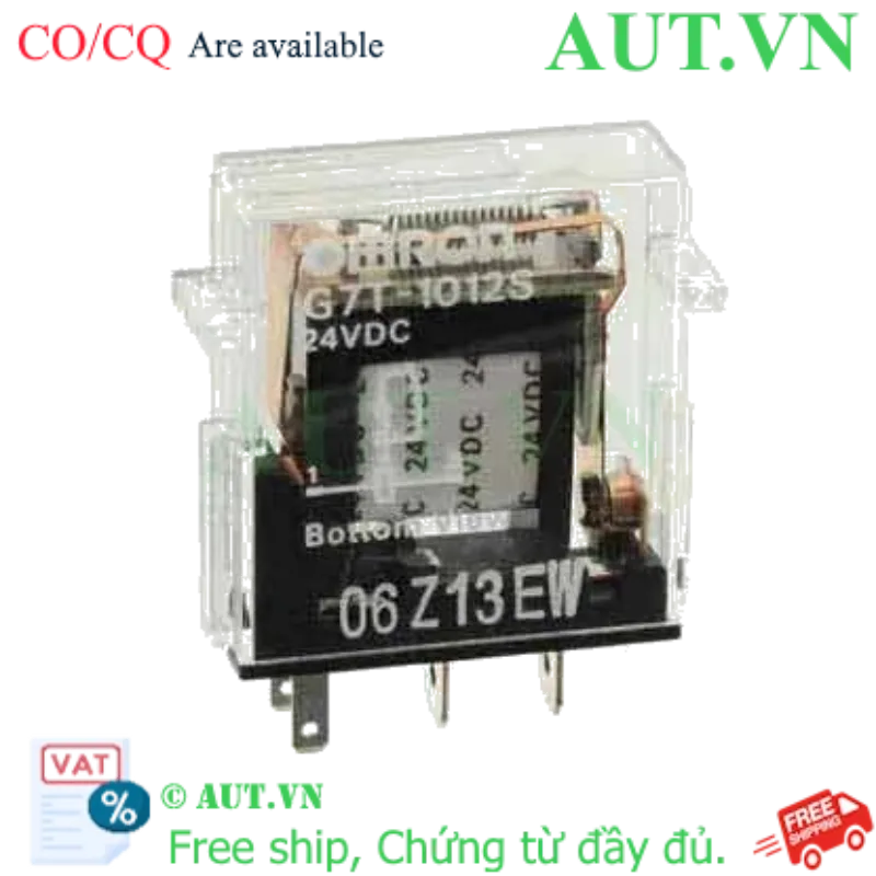 Ảnh của Rơ le trung gian Omron G7T-1012S DC24 | Siêu mỏng 10mm, 1NC, 24VDC