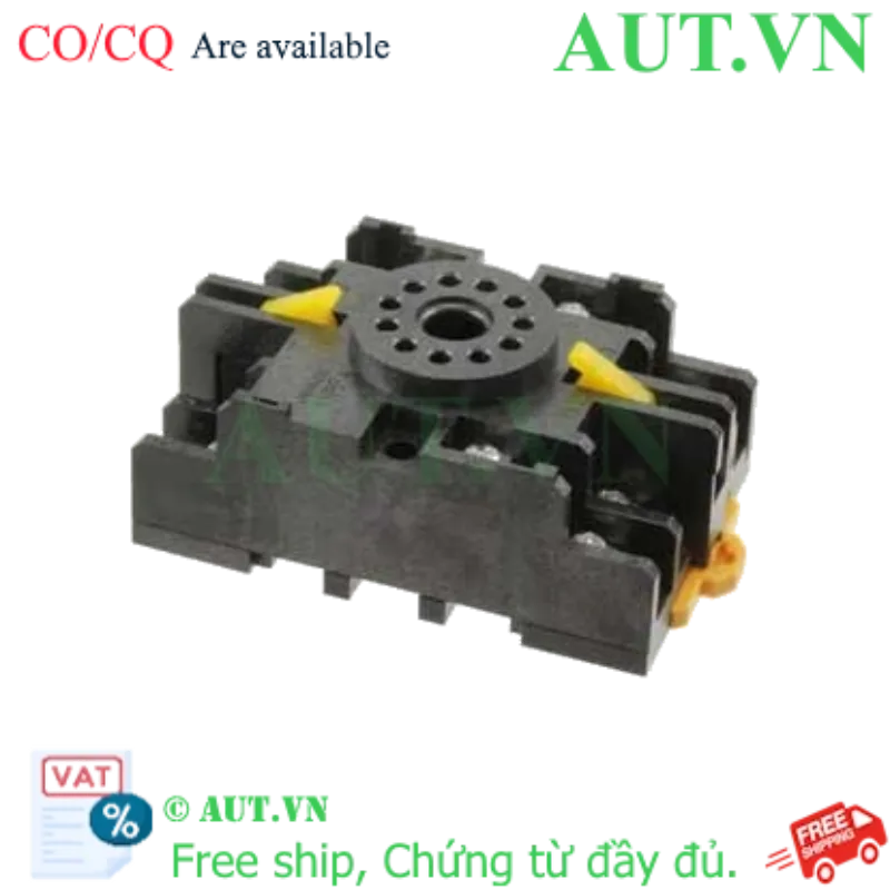 Ảnh của Đế Rơ Le Omron 11PFA | 11 Chân Tròn, Lắp Ray DIN & Bắt Vít, Chính Hãng