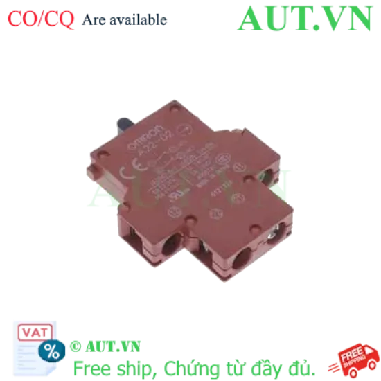 Ảnh của Khối Tiếp Điểm Omron A22-02 (2NC) - DPST, Lắp Sau, Độ Bền Cao - AUT VN