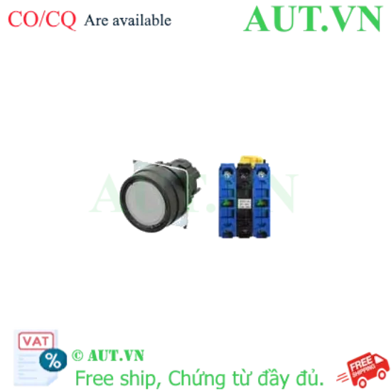 Ảnh của Nút Nhấn Có Đèn Omron A22NL-BNM-TWA-G101-WC | 2NO, Đèn Trắng 24V, IP66