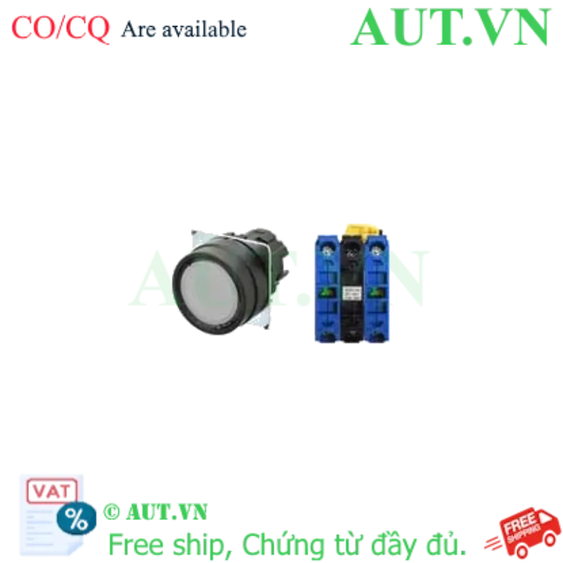 Ảnh của Nút Nhấn Omron A22NL-BNM-TWA-G101-YA | 2NO, LED Vàng, IP66 Siêu Bền