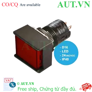 Ảnh của Đèn báo LED Omron M16-JR-24D - Màu Đỏ, 24V AC/DC, Lỗ Lắp 16mm