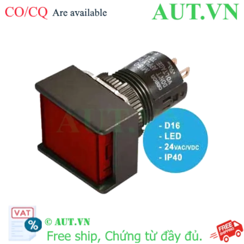 Ảnh của Đèn báo LED Omron M16-JR-24D - Màu Đỏ, 24V AC/DC, Lỗ Lắp 16mm