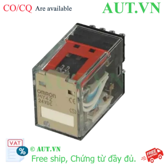 Ảnh của Rơ le trung gian Omron MY4Z DC24 (S) - 14 Chân, Tiếp điểm Mạ Vàng, Tích hợp Chốt Test - AUT VN