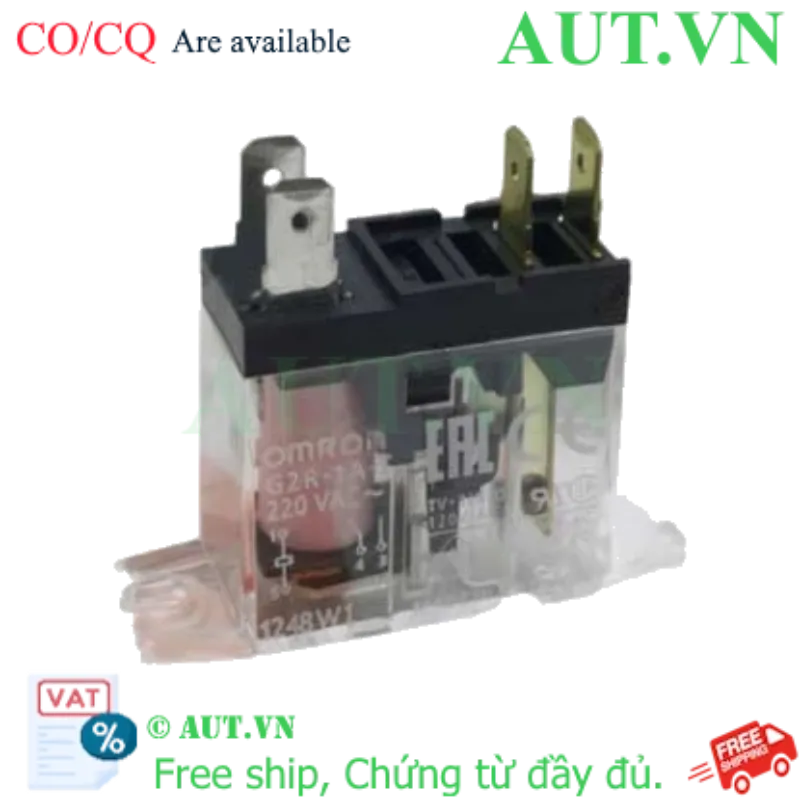 Ảnh của Rơ le trung gian Omron G2R-1A-T AC220 | 1NO, 10A, 220VAC | Chính hãng AUT VN