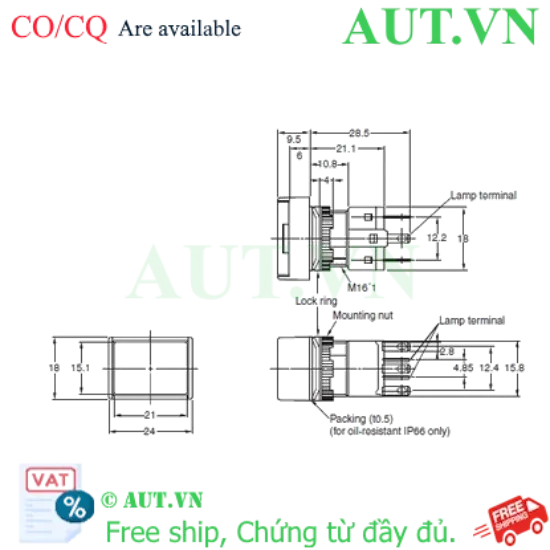 Ảnh của Công tắc nút nhấn Omron A16-JYM-2