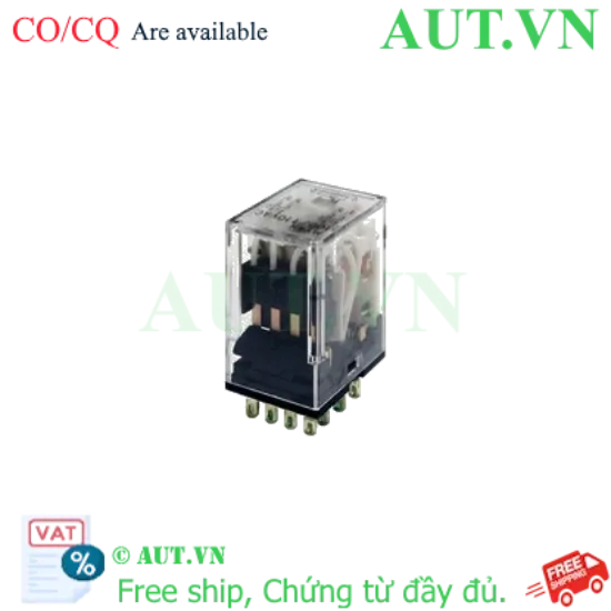 Ảnh của Rơ le trung gian Omron MY4N-AC24: 24VAC, 4PDT, 14 Chân Có LED - Chính Hãng AUT VN