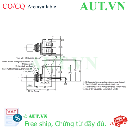 Ảnh của Công tắc nút nhấn Omron 2VAQ-4G