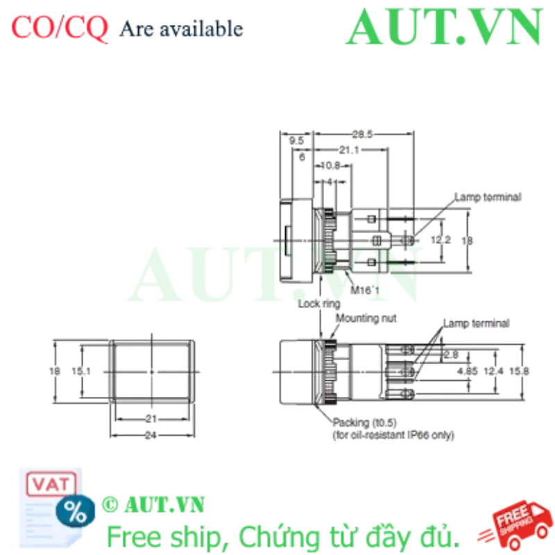 Ảnh của Công tắc nút nhấn Omron A16-JGM-2