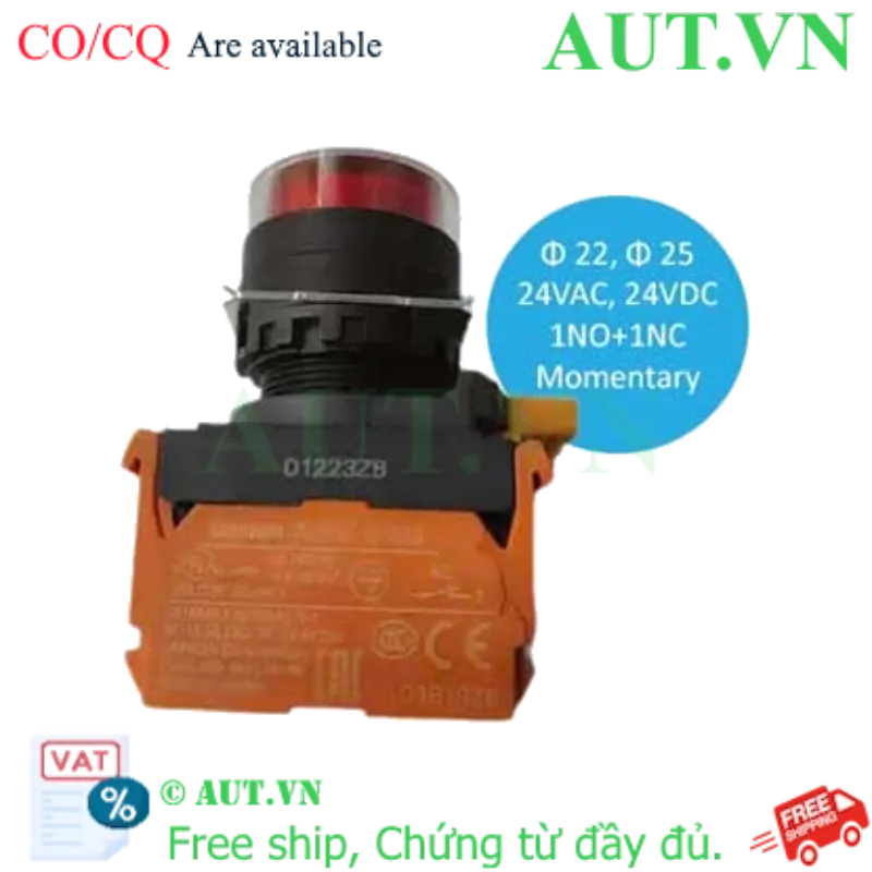 Ảnh của Công tắc nút nhấn Omron A22NL-BGM-TRA-G102-RC