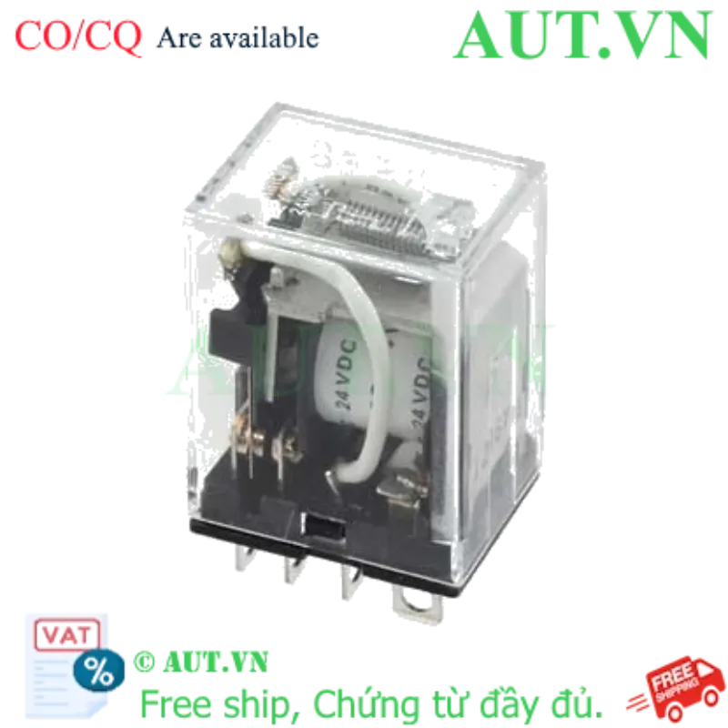 Ảnh của Rơ Le Trung Gian Omron LY2-C DC24 - 24VDC, 10A, 8 Chân DPDT Chính Hãng AUT VN
