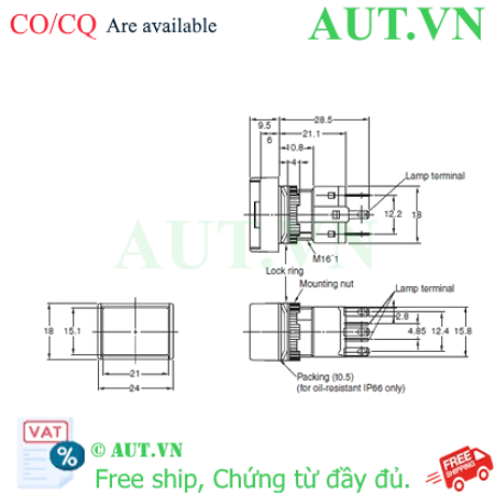 Ảnh của Công tắc nút nhấn Omron A16-JBA-2