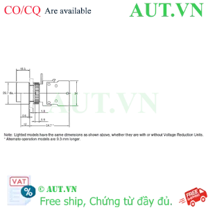 Ảnh của Công tắc nút nhấn Omron A22-HR-02M