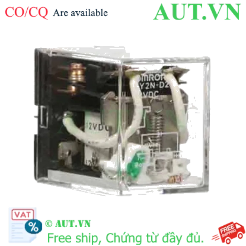 Ảnh của Rơ le trung gian Omron LY2N-D2 DC12 | 12VDC, 10A, Tích hợp LED & Diode chống nhiễu
