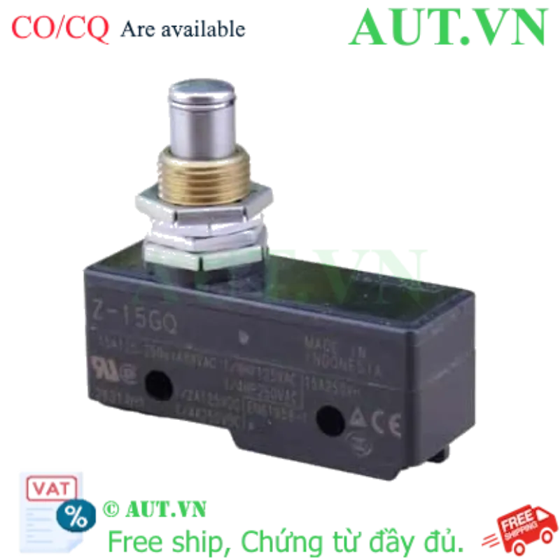 Ảnh của Công tắc hành trình Omron Z-15GQ | Pin Plunger 15A SPDT | Chính hãng AUT VN