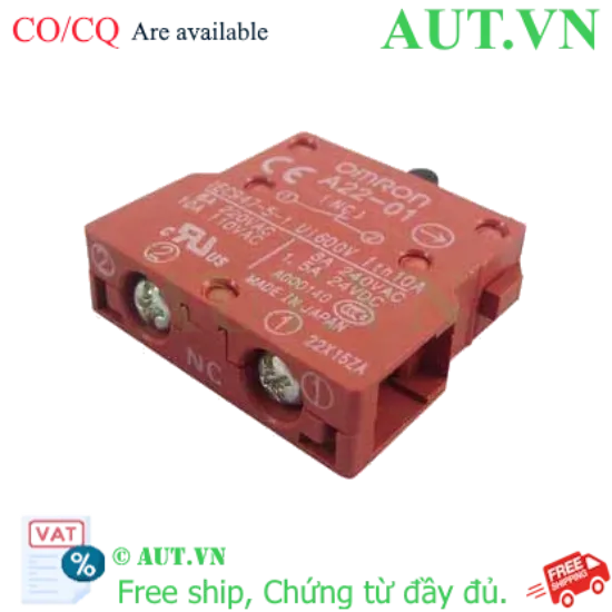 Ảnh của Khối Tiếp Điểm Omron A22-01S (1NC) - Chân Vít Chống Rung, Độ Bền Công Nghiệp, Chính Hãng | AUT VN