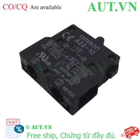 Ảnh của Khối tiếp điểm Omron A22-10S (1NO) - Độ bền cao, Lắp đặt nhanh, Chính hãng AUT VN