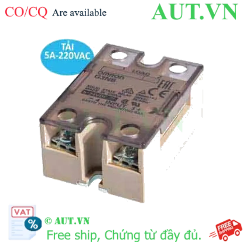 Ảnh của Relay Bán Dẫn Omron G3NB-205B-1 DC5-24 | 5A, Zero-Cross, Chống Nhiễu