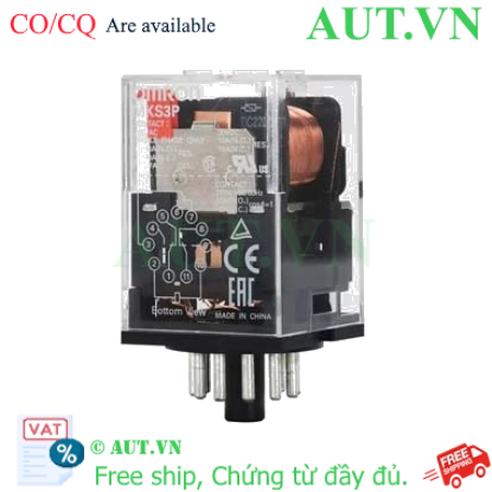 Ảnh của Rơ le trung gian Omron MKS3P DC220V - 3PDT, 10A, 11 Chân Siêu Bền - AUT VN