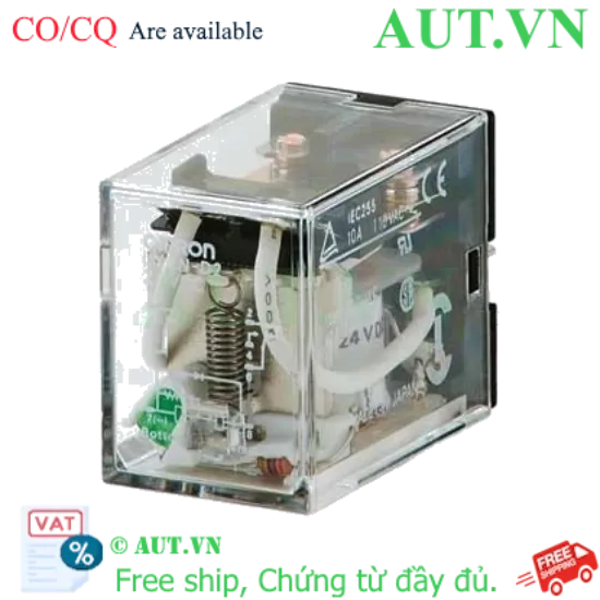 Ảnh của Rơ Le Trung Gian Omron LY2N-D2 DC24V: 8 Chân, 10A, Chống Xung Bảo Vệ PLC | AUT VN