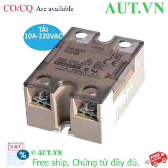 Ảnh của Relay Bán Dẫn Omron G3NB-210B-1 | 10A, 5-24VDC, 24-240VAC, Zero-Cross
