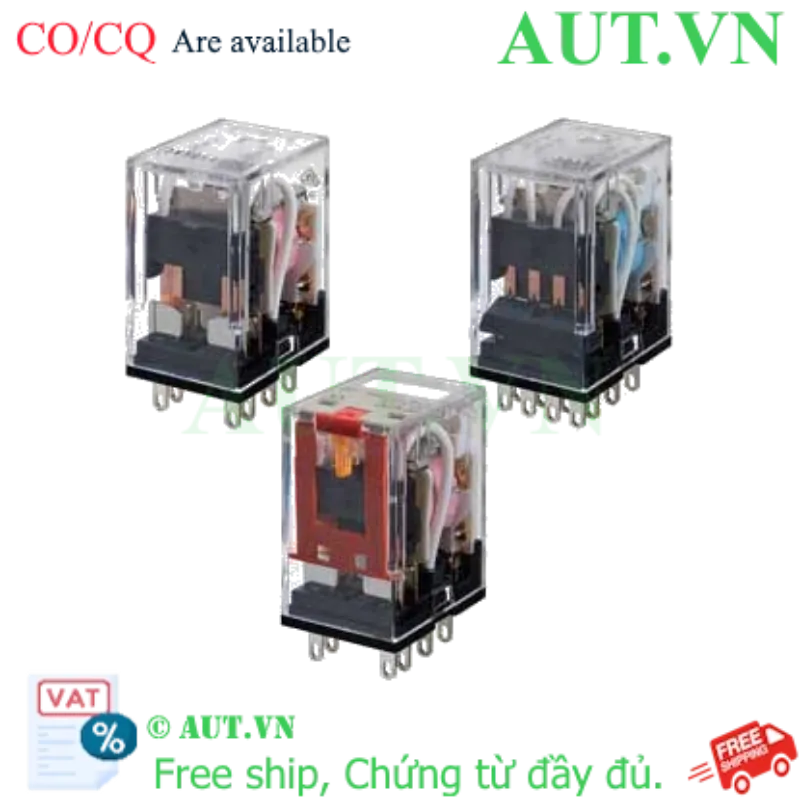 Ảnh của Rơ le trung gian Omron MY2N 48VDC - 8 Chân Dẹt, DPDT, Tích hợp LED | AUT VN