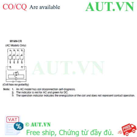 Ảnh của Rơ le trung gian Omron MY4N-CR AC220/240