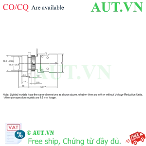 Ảnh của Công tắc nút nhấn Omron A22-CG-11M